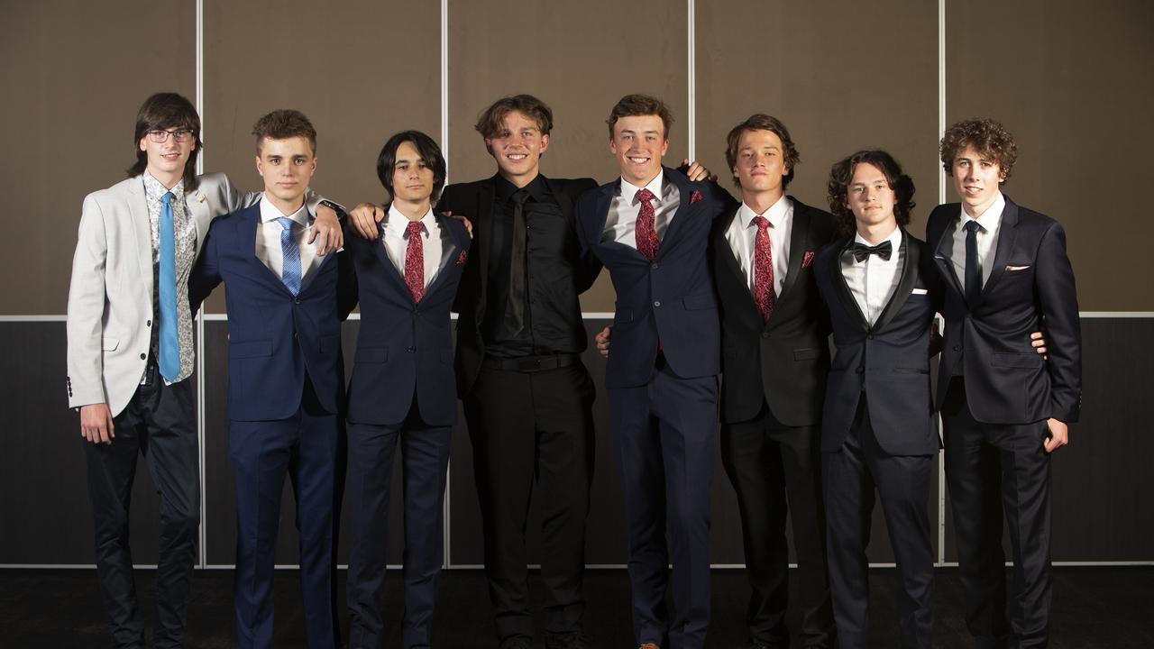 Cabra Dominican College senior students celebrate their school formal at Adelaide Oval on Friday, March 12, 2021. Picture: Emma Brasier