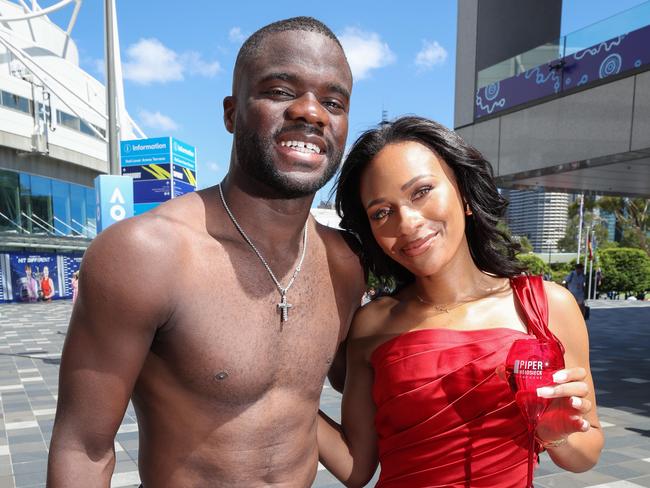 American star Frances Tiafoe with Ayan Broomfield are in Melbourne for the Australian Open. Picture: David Caird