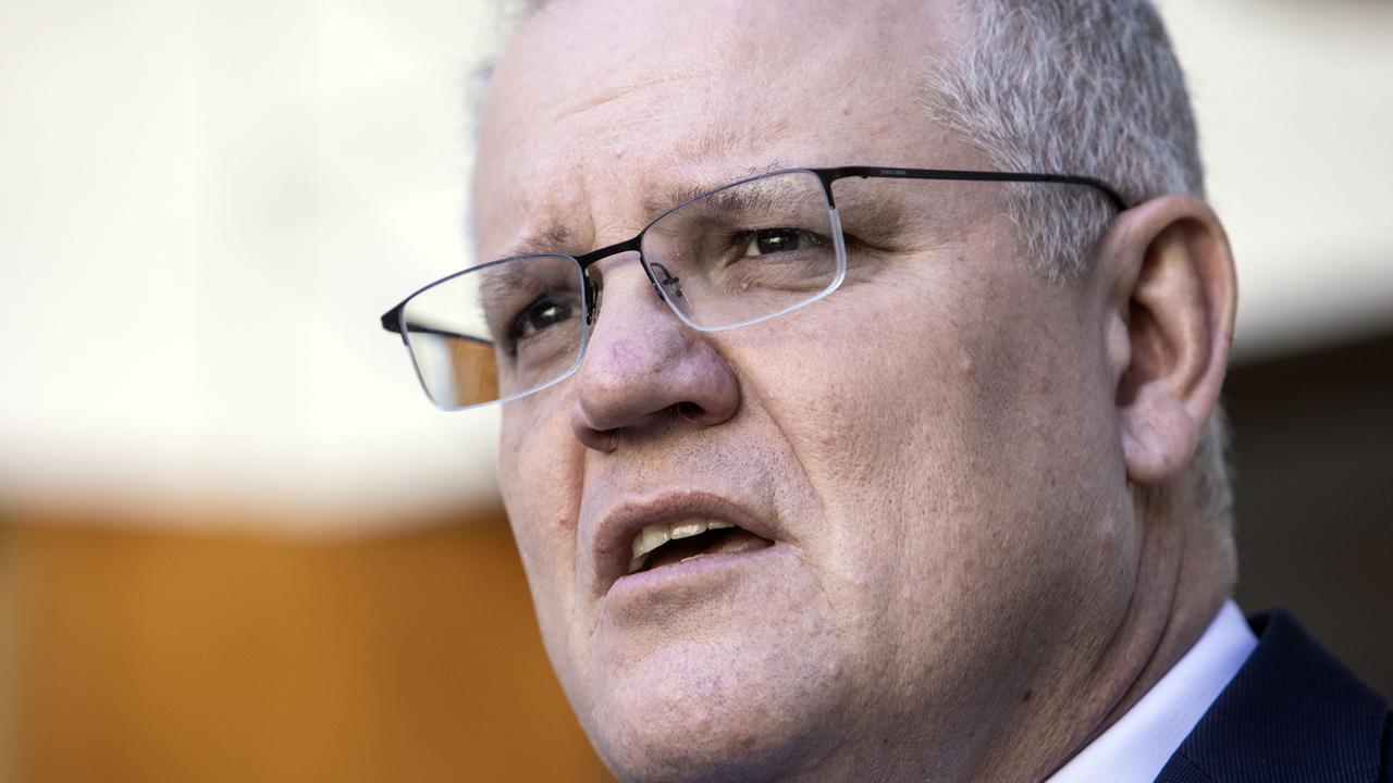 Prime Minister Scott Morrison has urged Australians to hang in there as the nation ranks high in a survey of international responses to the coronavirus pandemic. Picture: NCA NewsWire / Gary Ramage