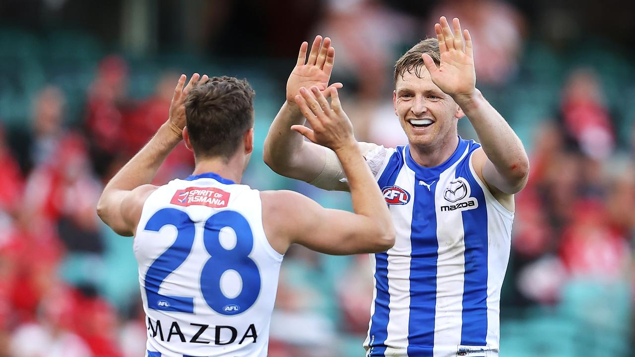 Jack Ziebell kicked five goals against the Swans on Saturday. Picture: Mark Kolbe/Getty Images