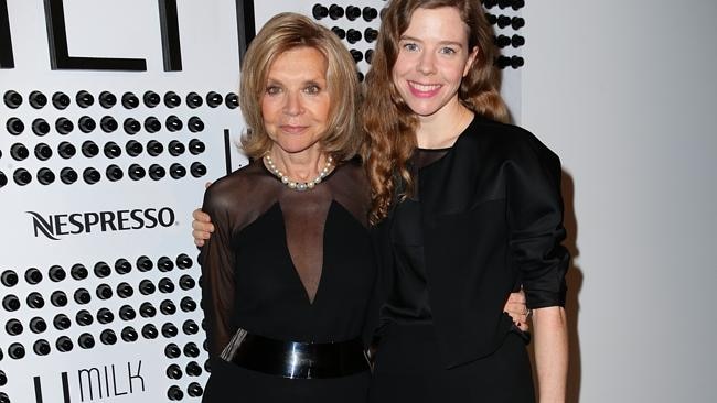 Carla Zampatti and Bianca Spender at the launch dinner of the new U Milk Nespresso machine held at The Whitehouse Fashion Design School in Surry Hills.