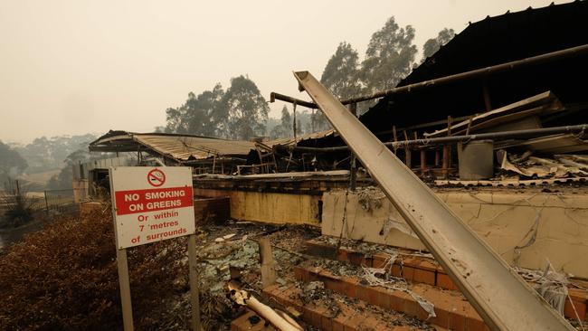 Homes and schools were also destroyed in the New Year’s Eve fires. Picture: Alex Coppel