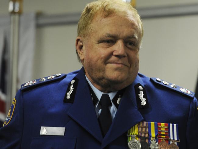 Retired Corrective Services Commissioner Ron Woodham at a farewell ceremony in Sydney, Friday, Aug. 24, 2012. Woodham's career in NSW Corrective Services spanned 46 years. (AAP Image/Mick Tsikas) NO ARCHIVING