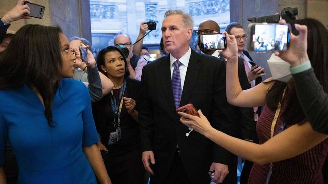 Kevin McCarthy arrives at the Capitol building for another bid for the Speaker’s chair. Picture: Getty Images