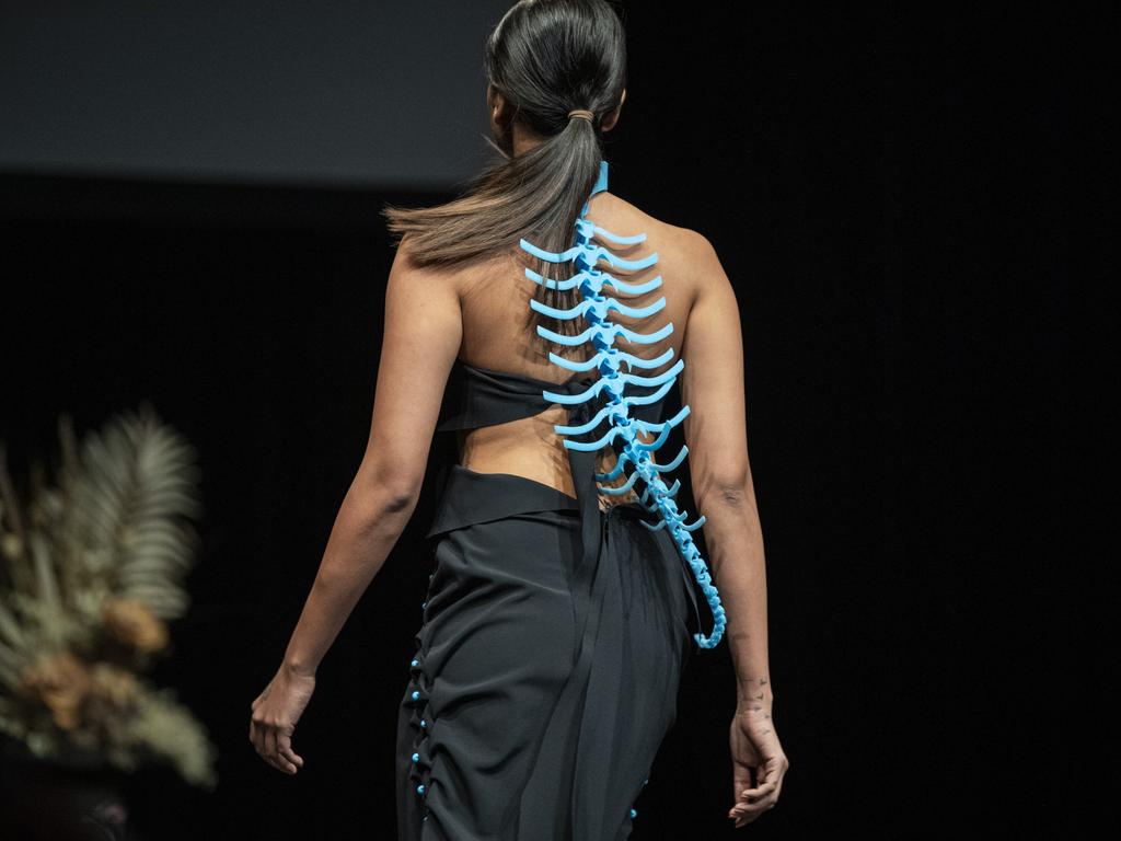 Designs by Melisa Sivlim are featured on the Emerging Designers runway of Toowoomba Fashion Festival at The Armitage Centre, Saturday, March 16, 2024. Picture: Kevin Farmer