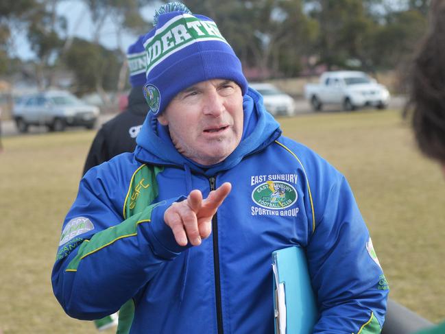 East Sunbury coach Glenn Hopkins. Picture: Rob Leeson