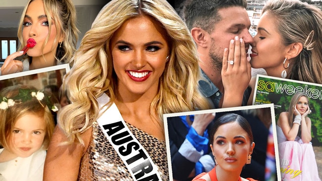 Olivia Molly Rogers has had her own personal struggles on the way to her Miss Universe Australia title and career as a model and influencer. Artwork: The Advertiser.