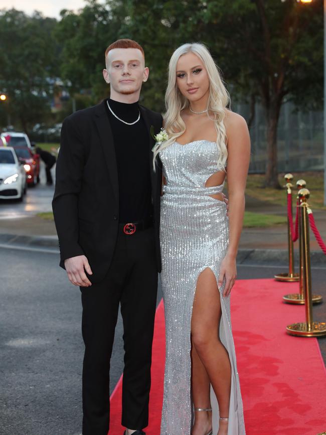 Pacific Pines High formal, at the school. Callum Robson and Kine Duvachelle Picture Glenn Hampson
