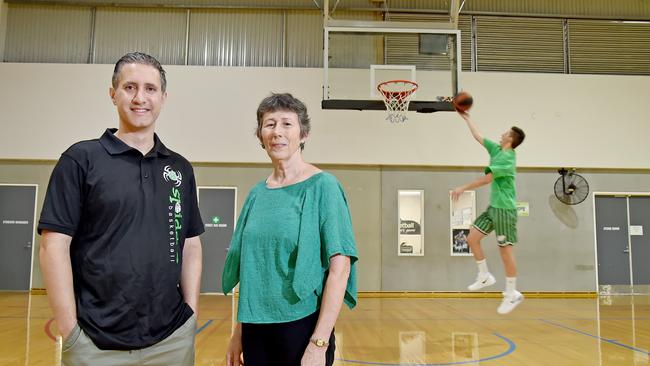 Hornsby Spiders Basketball president Shahrad Shafaghi &amp; GM Vicki Dean are petitioning for a new Indoor sports facility in Thornleigh. Picture: AAP IMAGE / Troy Snook