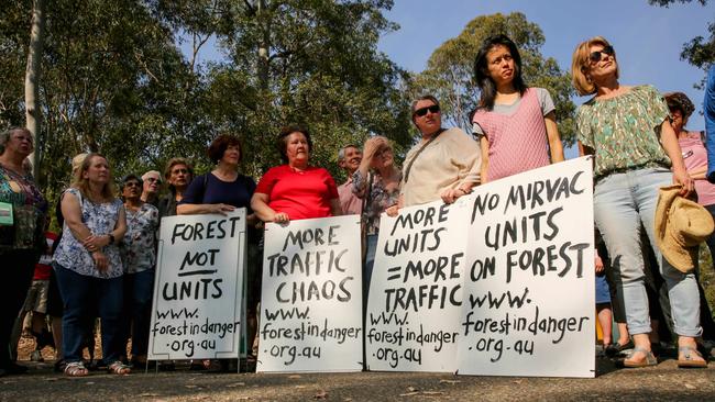 Community groups are calling on residents to take a stand against the "inappropriate development" of the former IBM site in West Pennant Hills, adjoining the Cumberland State Forest. Saturday, September 23, 2017. Picture: Ryan Osland