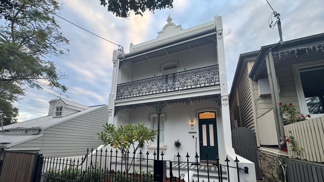 The Rozelle home jointly owned by Dimitri Batisatados where he was arrested and charged over serious drug offences on Wednesday morning.