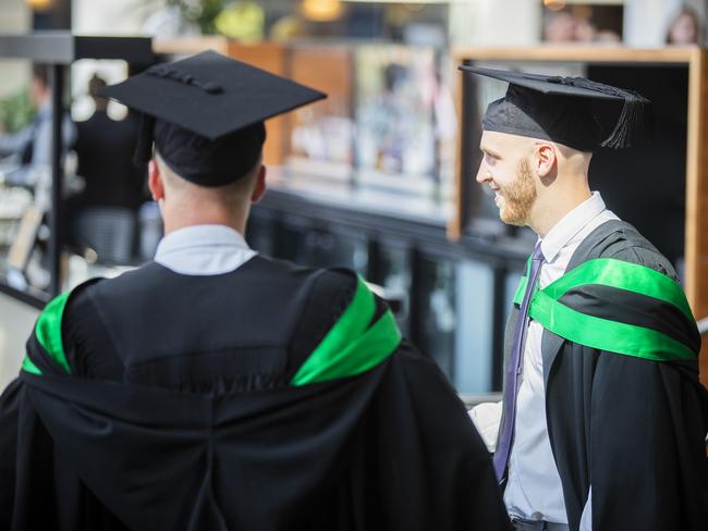 University of Tasmania Hobart Graduations 2019, Wednesday morning. Picture: RICHARD JUPE