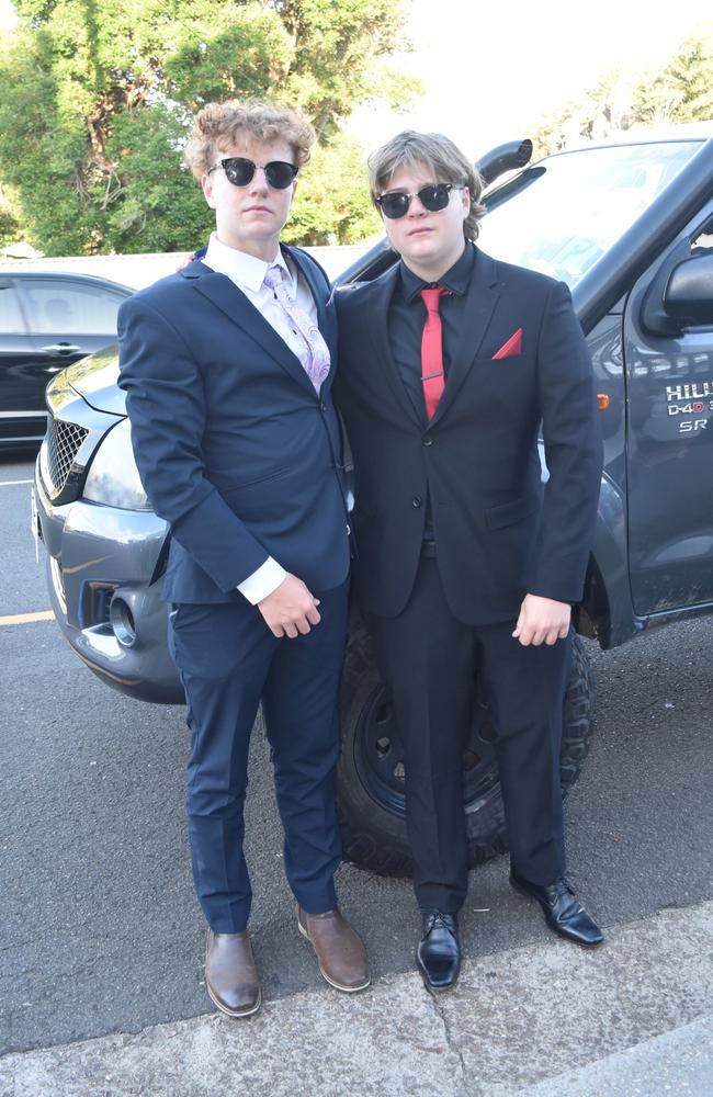 Josh Eyles and Kurt Bailey at the Sunshine Coast Grammar School formal on November 17. Picture: Sam Turner