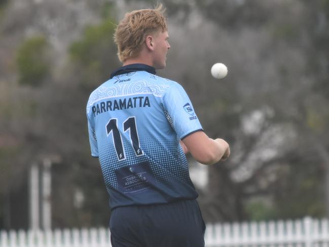 Connor Culnane prepares to bowl. Picture: Sean Teuma