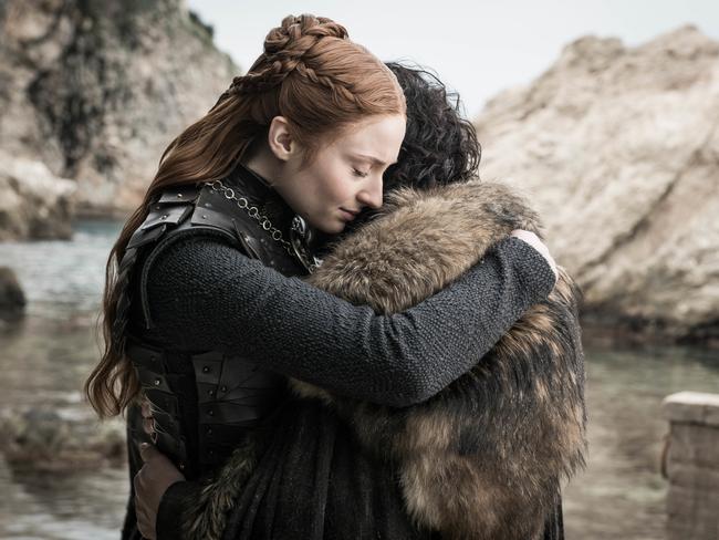 Sophie Turner and Kit Harington in the series finale. Picture: Picture: HBO/ Supplied