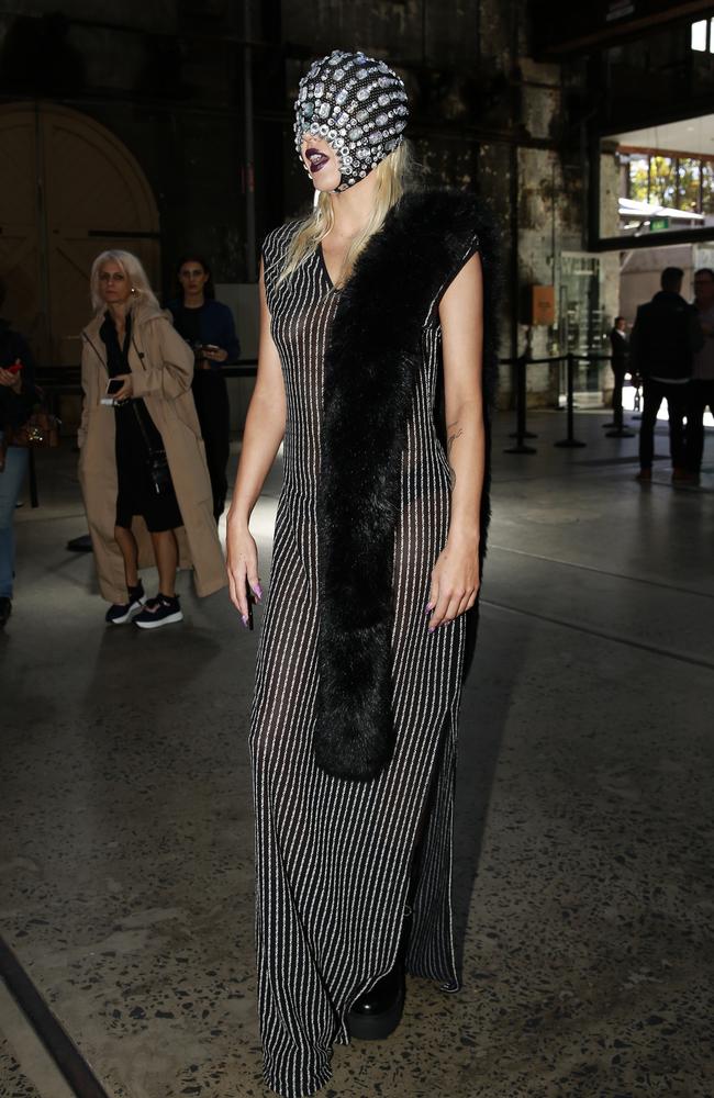 Imogen Anthony at day two Fashion Week Sydney. Picture: Dylan Robinson