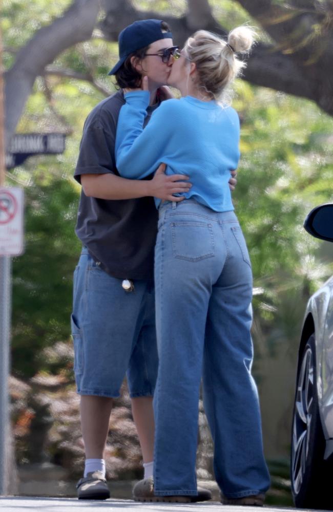 Anna Camp and Jade Whipkey were spotted kissing in LA days after confirming their romance last week. Picture: BACKGRID