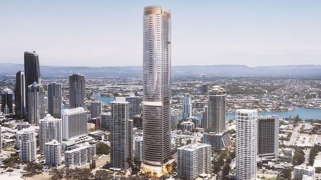 Artist's impression of Meriton's new tower, Ocean, in Surfers Paradise