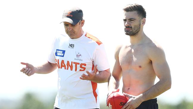 Giants coach Leon Cameron’s decision to drop captain Stephen Coniglio in 2020 had a flow-on effect. Picture: Mark Metcalfe/Getty Images