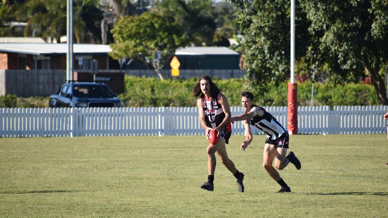 Luke Slater in the North Mackay Saints v Mackay Magpies qualifying final in the Premier Grade Mens AFL Mackay division, August 28, 2021. Picture: AFL Mackay