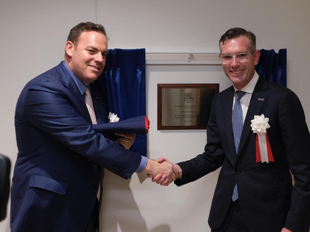 Premier Dominic Perrottet opens the Investment NSW North Asia Trade Hub. Picture: James O'Doherty