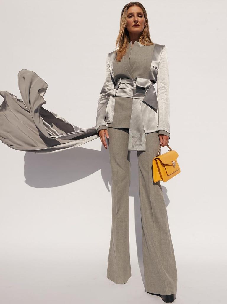 Waterhouse stunned in a silver Fendi suit. Picture: Instagram