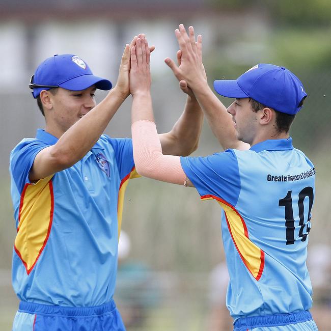 Skipper Angus Campbell (left) led the team really well with the bat and in the field. Picture: John Appleyard