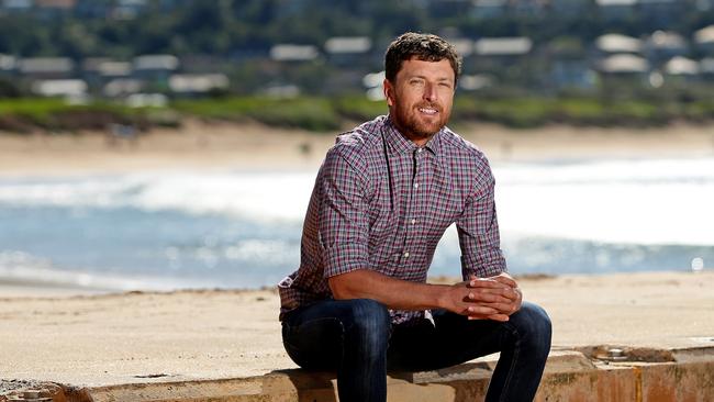 Counsellor Chad Walkaden at Dee Why Beach. Chad has had cancer three times and has a counselling background, so he's now helping others with the disease. Picture: Troy Snook