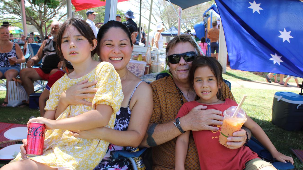 Seraphim, Monica, Olive and Randall Browne enjoyed the Bundaberg Great Australian Bites festival on Australia Day 2024.