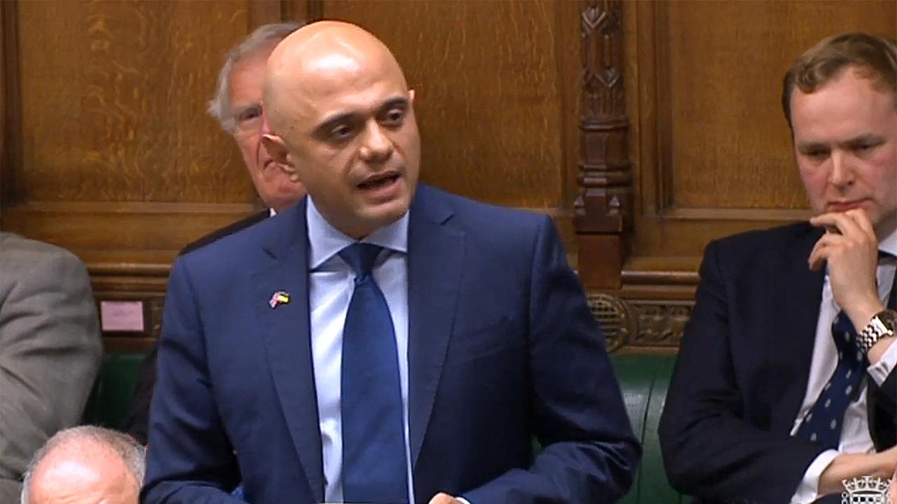 Former Health Secretary Sajid Javid tore into Mr Johnson once more on Wednesday afternoon (Photo by Handout / PRU / AFP)