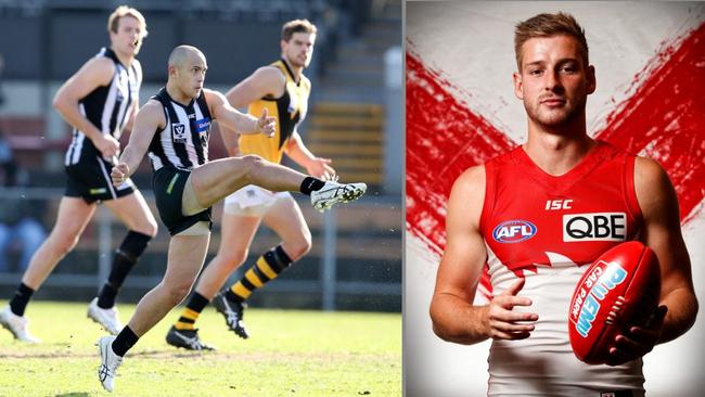 Alex Woodward and Alex Johnson are part of an AFL brotherhood of players who have had multiple knee surgeries.