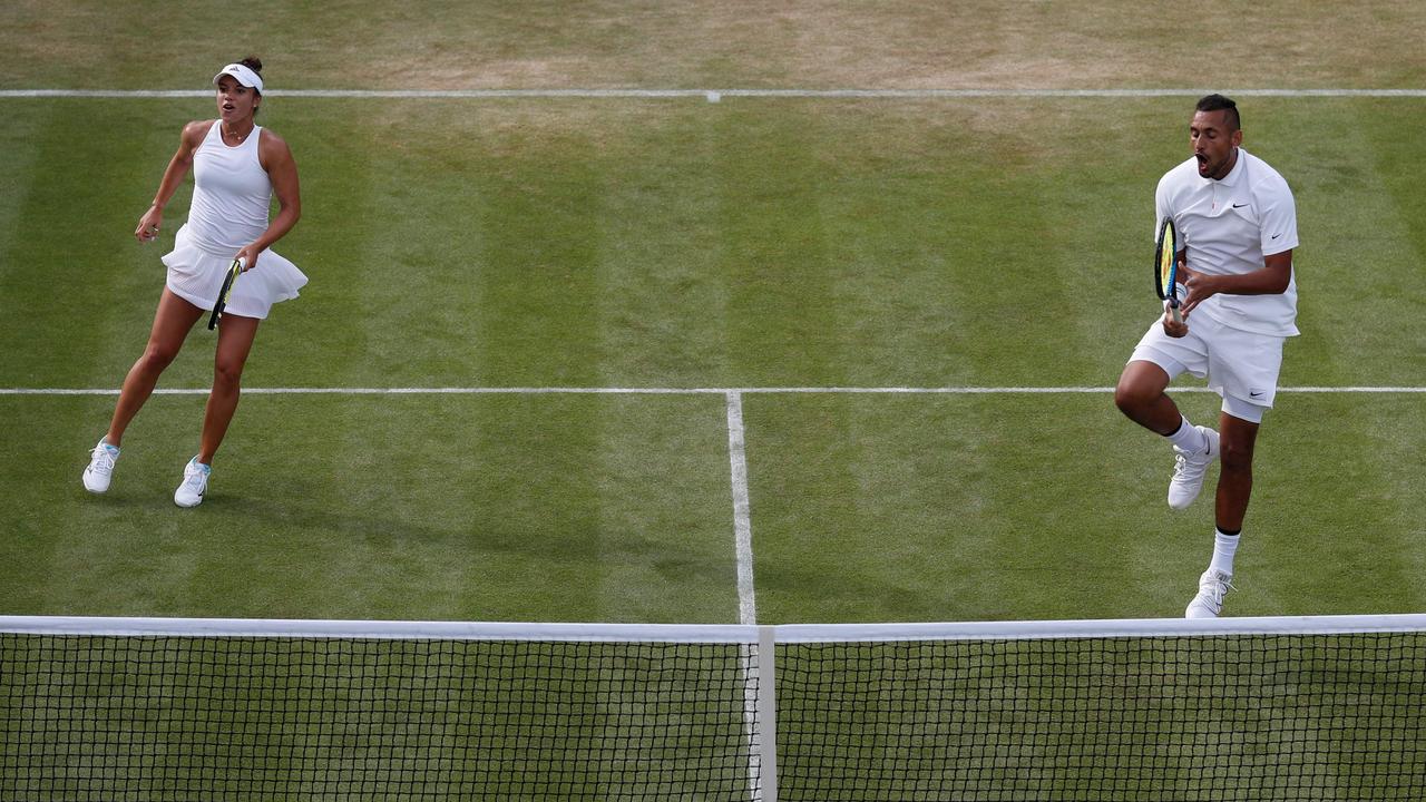 US player Desirae Krawczyk and Australia’s Nick Kyrgios.