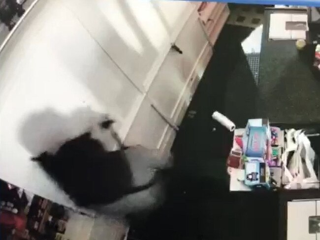 Thieves damaged the cigarette and liquor cabinet at Ngunnawal IGA after using a vehicle to gain entry to the store.