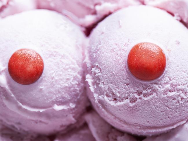 ice, breasts, food, ice cream, ball, breast, sexy, two, background, sweet, fake, cut, together, press, optional, sexist, icecream, balls, red, ice-cream, creamy, pink, artificial, close, close up, woman, melting, 2, optical, illusion, like, boobs, female, decollete, BH, round, illusions, visual, perception, psychology, nipples, fun, funny, joke, laugh, laughter, rose, joking, kidding, sex sells