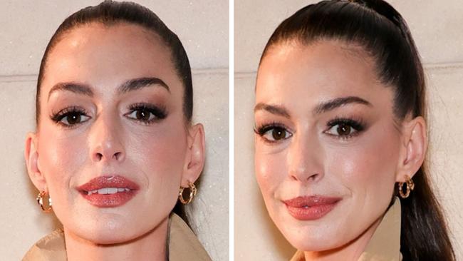 Anne Hathaway at the Ralph Lauren fashion show in New York.