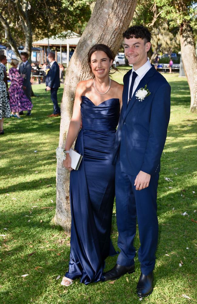 Suncoast Christian College students and parents gather at La Balsa Park for photos ahead of the formal at The Events Centre, Caloundra.