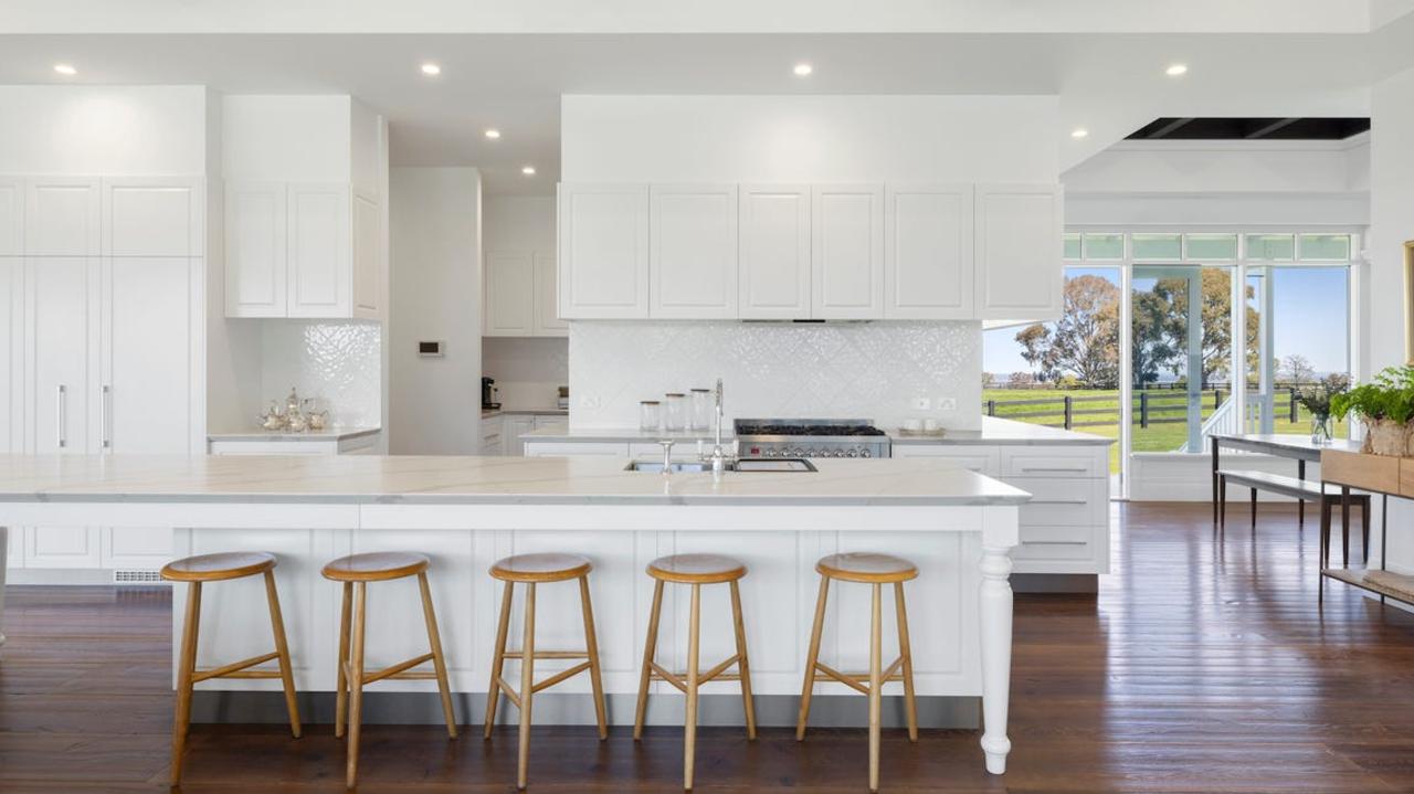 The country-style kitchen in the house.