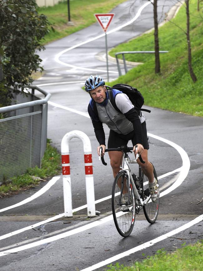 Raymond Potter of Plumpton rides the M7 Cycleway.