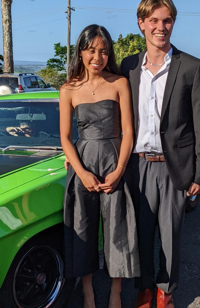 Hamish James and his partner at Richmond River's Year 12 Formal.