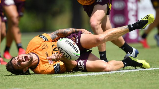 Jack Bird’s latest ACL injury could not have come at a worse time for the off-contract Bronco, who is still just 24. Picture: AAP/Darren England