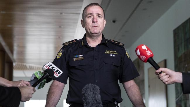 Commissioner of the Australian Border Force Michael Outram at Parliament House in Canberra. Picture: Gary Ramage