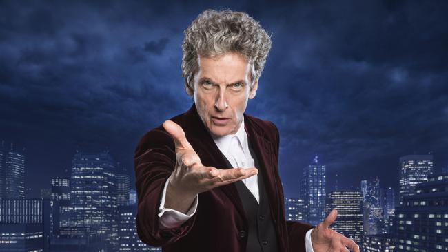 Peter Capaldi as the sharp-suited 12th Doctor.