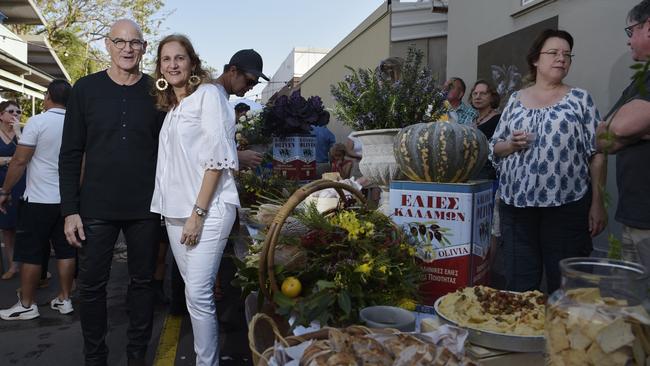Paula Dinoris and Neville Pantazis celebrate 50 years of Parap Fine Foods on Sunday, August 19, 2018 Picture: Keri Megelus