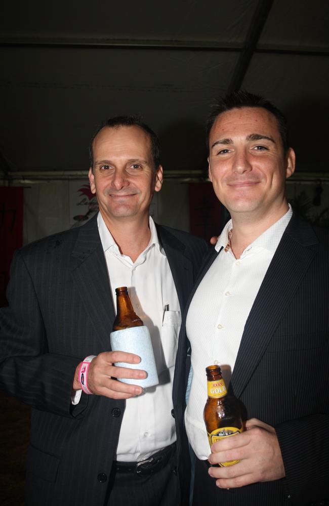 Rob Jeffery and Steve Hutton in 2008. Picture: Nicholas Falconer