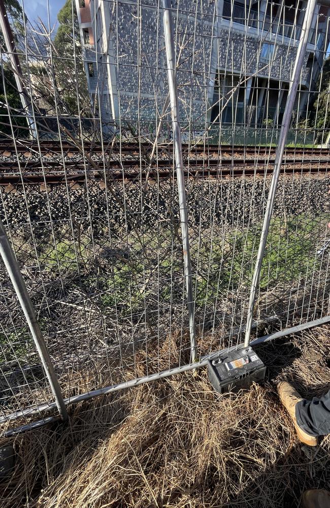 Mr Fitzgerald had to install his own fencing as a safety measure. Picture: Matt Gazy