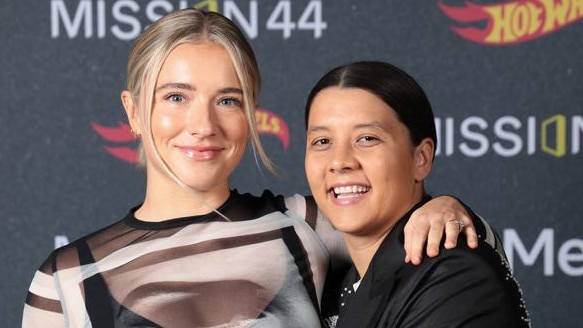 LONDON, ENGLAND - NOVEMBER 06: Kristie Mewis and Sam Kerr attend the Reimagining The Future Gala Dinner for Lewis Hamilton's Charitable Foundation, Mission 44 at The Design Museum on November 06, 2024 in London, England. (Photo by Shane Anthony Sinclair/Getty Images for Mission 44)