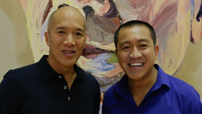 Anh with neurosurgeon Charlie Teo on season one of <i>Anh’s Brush With Fame</i>.