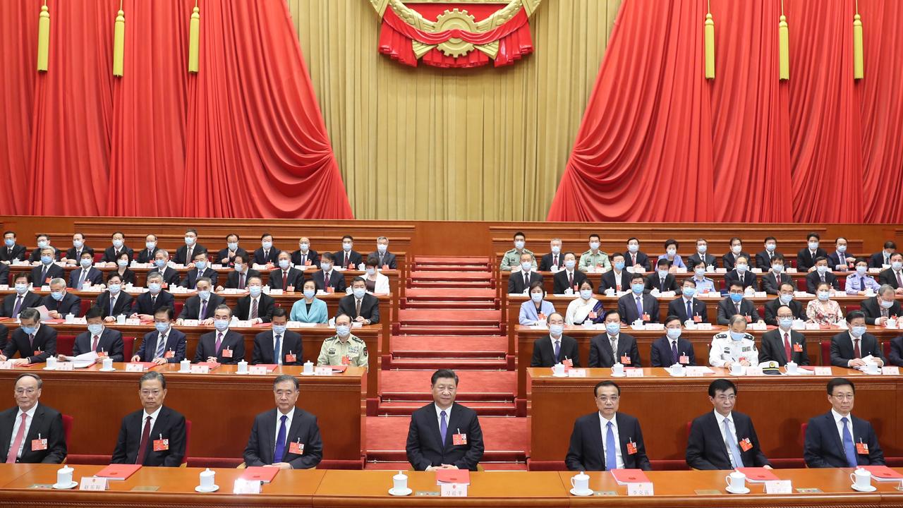 The closing meeting of the third session of the 13th National People’s Congress in the Great Hall of the People in Beijing on May 28, 2020. Picture: Ju Peng/Xinhua