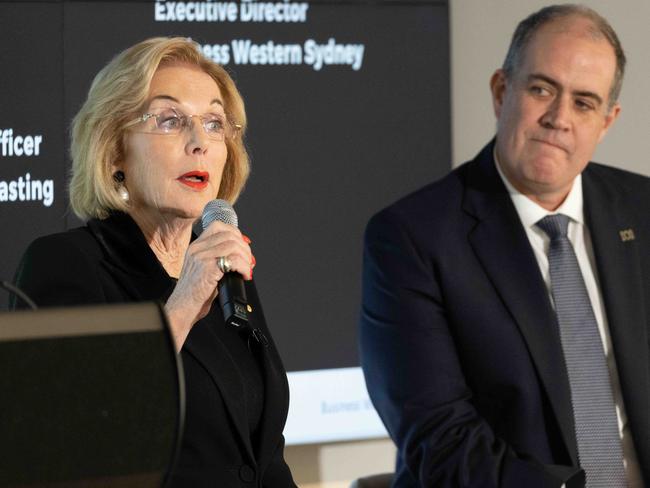 Ita Buttrose with ABC managing director David Anderson in 2021. Picture: Ryan Osland