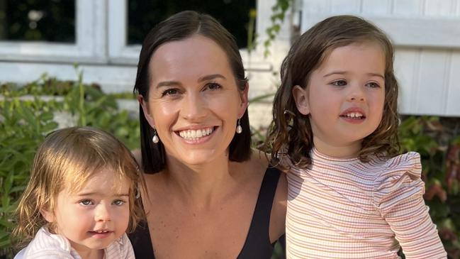 Sydney mum of two Molly Penhall  was able to go to the park with her kids, swim laps and do workouts and she quickly returned to work as a dentist after using a new treatment regime for triple negative breast cancer. Supplied